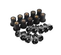 HZBHD Kit Viti Viti Carenatura Moto Bulloni Parabrezza per Y&amaha Tricity 125 TW200 V Star 650 XVS13A WR250R XJ650 Kit Bulloni Dadi Bullone Parabrezza(Nero)