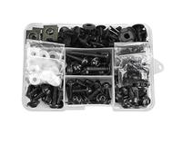 HZBHD Kit Viti Viti per Parabrezza Carenatura Moto per Y&amaha Tenere 1200 700 TMAX TMAX500 TMAX530 TMAX 560 Kit Bulloni Tech Max Bullone Parabrezza(Nero)