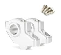 HZBHD Riser Manubrio Riser Manubrio Moto per Y&amaha TDM 850 1991-2000 TDM 900 2002-2011 Riser Manubrio Morsetto di Montaggio Riser Sollevamento(Argento Opaco)