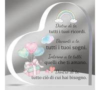 HZBLAZ Acrilico Placche Ispiratore Regalo Targhe e Cartelli Decorativi Laurea Figlio Figlia Amica Amico Compleanno Incoraggiare Ricordi Natale Sorella Cugina Nipote Pensionamento Donne Uomini Modello