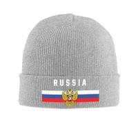 HZCRAES Cappello Uomo Invernale con Bandiera Russa con Lettere, Cappello Berretto Uomo Lavorato A Maglia Unisex Beanie in Maglia Morbida Elasticizzata Unisex Berretto Sci Cuffia Cappelli