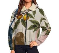 HZCRAES Felpa Donna Con Zip Geometria Vegetale Giacca Pile Da Donna Autunno Invernale Manica Lunga Taglie Comode Sweatshirt Estetica Minimalista Oversize Cappotto Per Sportiva Casual In Beige