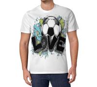 HZCRAES T-Shirt da Uomo con Lettera Graffiti 3D Calcio Asciugatura Rapida, Estive Basic Tshirt, Maglietta Atletiche Traspiranti A Maniche Corte Poster Minimalista, Camicie da Palestra per Allenamenti