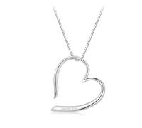 HZCVSG 925 Collana a Ciondolo Magico in Argento Sterling Forever Love Neck Catena per Le Donne San