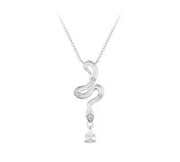 HZCVSG 925 Necklace Sterling Snake Pave Plave Impostazione per Le Donne collegamenti a Catena Regolabile