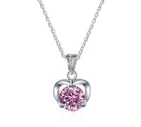 HZCVSG Accessori Heart for Women, 1ct Diamond Necklace, D Color Blue Green Rosa Collane a Sospensione, Gioielli S
