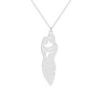 HZCVSG Accessorio in Argento Sterling Donne Uomini, Coppia Abbraccio a Pendente Amante Una di Simboli Infiniti e Baci, Collana abbracci per Le Vacanze Femminili
