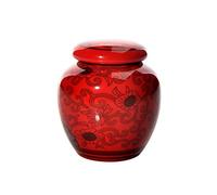 HZCVSG Cremazione urnsfor Cenere urna Funerale urne di cremazione Adulti Bambini Grazia Grazia Contro l'umidità per Una Piccola quantità di Ceneri umane Materiale ceramico Rosso 8 * 9 cm bei Tempi