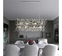 HZCVSG Elegante Chiaroscuro per Sala da Pranzo e Lounge: Firework Lineare Lampada Sospesa per Stanze di Lavoro e Relax Stile Oro Chrome