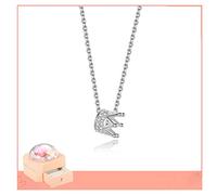 HZCVSG Gioielli/collane Crown Collana clavicole Catena Semplice Temperamento Freddo Ciondolo Rosa la Fidanzata Regalo per Le Pendenti delle Donne