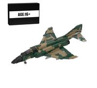 HZCVSG JIT Militare F-4, Blocchi di serraggio in Scala Set tecnologico dell'aereo Air Force Model Kit, Regalo da Combattimento per Bambini e Adulti MOC-178143 (1396 Pezzi)