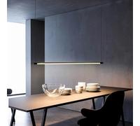 HZCVSG Luce a Sospensione Dimmabile Moderna a con Lampada sospesa Nera a Telecomando per Sala da Pranzo Cucina Bar Soggiorno - Elegante lampadario da 100 cm BD421