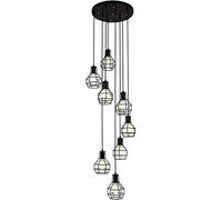HZCVSG Luce Sospensione soffitto Industriale Vintage per Scale chilo a Spirale Duplex Villa Soggiorno retrò in Ferro Nero paralamodi lampadario