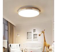 HZCVSG Moderna Luce del soffitto in Legno dimmerabile per la Camera per Bambini Remote Controllo Acrilico Round Right Lampone 50 cm Lampadario per la Camera da Letto Moderna Creative Children's