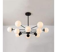 HZCVSG Nordic Creative Home Interior Sputnik Chandelier Black Long Pole Lampant Milk Glass Lampada USA usata Soggiorno e nel Bagno