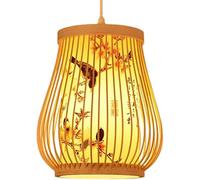 HZCVSG Paralume per Lampada a Sospensione in Materiale Naturale Leggero Classico di Piccola Arte con Decorazioni Floreali Luci a Sospensione Lampadario Industriale retrò Lampadario Interno,