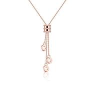 HZCVSG Piccola Collana in Vita Femmina Femminile Sterling Clavicle Chain Placcato a 18k Rose Colore Golden Set