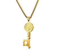 HZCVSG Prodotti da Ragazza Collana per Donne e Uomini, 925 Sterling Silver Chain Saint Medal CHOKERS Benedict, medaglie Medalla de Benito, Medaglia di San Benedetto