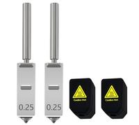 HzdaDeve 2 ugelli integrati in acciaio temprato da 0,25 mm per Kobra S1 Max Combo con 2 pezzi di copertura in silicone Quick-Swap High Flow High Speed Throat Tube ugelli testina di stampa Hot End per