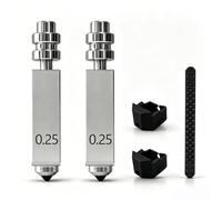 HzdaDeve 2PK 0,25MM ugelli integrati in acciaio temprato e 2PK coperture in silicone per Kobra X Combo Quick-Swap High Flow Throat Tube ugelli, testina di stampa, estrusore, kit hot end, spazzola per