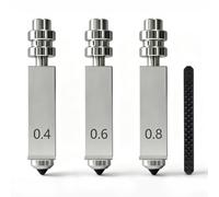 HzdaDeve 3PK 0,4 mm, 0,6 mm, 0,8 mm, ugelli in acciaio temprato integrati per Kobra X Combo Quick-Swap High Flow High Speed Throat Tube ugelli testa di stampa Hot End per stampanti 3D Anycubic