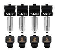 HzdaDeve Kit di estrusore Hotend Combo 4 Pack 0,4MM P2S/H2D/H2S, ugello per testina di stampa Hot End, ugello in acciaio temprato ad alta temperatura, asta riscaldante in silicone, copertura per