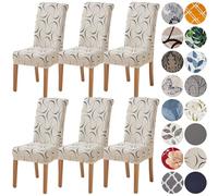 HZDHCLH Coprisedia, 4/6 pezzi, elasticizzati, rimovibili, lavabili, corti, per sala da pranzo, hotel, cerimonie (arbitrariamente, 6 pezzi)