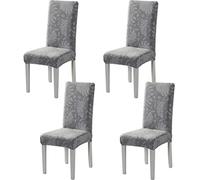 HZDHCLH - Fodera protettiva coprisedia, elasticizzata in morbido tessuto lavabile, confezione da 4/6 pezzi (fantasia con foglie, 4 pezzi)