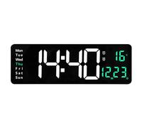 HZDHCLH Orologio digitale da parete con telecomando, timer e conto alla rovescia, grande orologio con data, settimana, temperatura per casa, cucina, palestra e ufficio