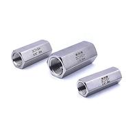 HZDXWXOJ 1/8 1/4 3/8 1/2 3/4 BSPP Femmina Porte Complete Valvola di Ritegno Aria Unidirezionale Acciaio Inox 304 Acqua Liquido Compressore Unidirezionale(2pcs,1/2Inch)