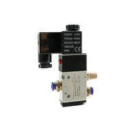 HZDXWXOJ Elettrovalvola pneumatica 3V210-08 DC12V DC24V AC110V AC220V Valvola di Controllo direzionale dell'Aria a 3 Vie e 2 Posizioni Valvola Magnetica del Gas(3v210-08 W 4mm,DC 12V)