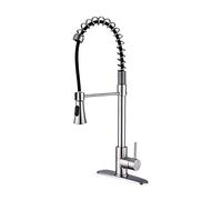 HZDXWXOJ Rinnova la Tua Cucina con Un Moderno Rubinetto da Cucina Spring High Arc con Maniglia Singola e Finitura in Nichel Spazzolato.