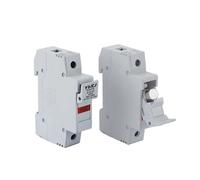 HZDXWXOJ RT18-32X 1P 2P 3P 4P Portafusibile Montaggio su Guida Portafusibile Adattatore Inferiore 380V-500V 500V con Fusibile ceramico RO15 10x38mm(5A)