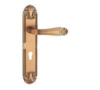 HZDXWXOJ Serratura for Porta Interna ed Esterna silenziosa con Pannello Lungo 300, Doppia Linguetta, Cuscinetto 85, in Lega di Zinco Europeo Color Bronzo(YM91 X65 Yellow Bronze 300MM)