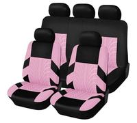 HZEXTKWD Coprisedili Auto Set Completo per Dodge RAM 1500/2500/3500,Anteriori E Posteriori Traspiranti Antiscivolo Protezione Sedile Auto Universale Accessori,F/Pink