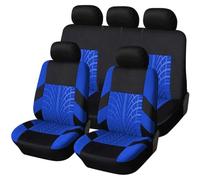 HZEXTKWD Coprisedili Auto Set Completo per Smart fortwo/forfour C450 A450 R450 R452 2002-2006,Anteriori E Posteriori Traspiranti Antiscivolo Protezione Sedile Auto Universale Accessori,E/Blue