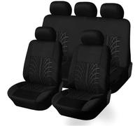 HZEXTKWD Coprisedili Auto Set Completo per Smart fortwo/forfour C450 A450 R450 R452 2002-2006,Anteriori E Posteriori Traspiranti Antiscivolo Protezione Sedile Auto Universale Accessori,A/Black