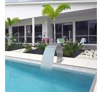 hzexun Fontana Per Piscina Giardino Decorazione Cascata Rilassante In Acciaio Inossidabile Per Interni Ed Esterni, Giardino, Rocciosi E Laghetti, Altezza 40cm x 20cm