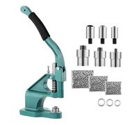 hzexun Set Di Occhiellatrice,Occhiellatrice Manuale Per Impieghi Gravosi,con 1500 Occhielli 6/10/12 mm Per Tende in Tessuto, Pelle Telone