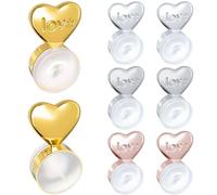 HZHSSG 4 Paia Ferma Orecchini in Silicone per Le Orecchie Cadenti, Ferma Orecchini Indietro per Orecchini Pesanti e Borchie, Chiusure Orecchini per Le Donne(Oro, Argento, Bianco, Oro Rosa)
