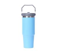 HZHYMBD Tazza Termica termos di Grande capacità Sport Portatili bollitore per bollette caffè Paglia in Acciaio Inossidabile-Cielo blu-30 Once