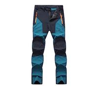 HZling Pantaloni da donna Pantaloni da trekking all'aperto leggeri impermeabili da montagna con tasca, blu, XXXL