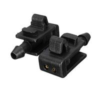HZLXF1 2Pcs Anteriore dell'automobile del Parabrezza rondella ugelli Adatto for Renault Megane II Finestra Scenic Area II pulitore ugello di spruzzo in plastica ABS Materiale Nero Tergicristalli