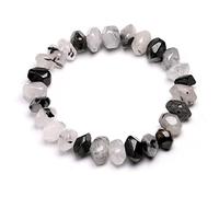 HZLXF1 Bracciale al Quarzo tormalina Nera da 7 * 11 mm Adatto for Accessori for Ragazzi (Panjang : 23cm)