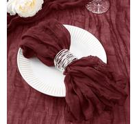 HZLXF1 Confezione da 12 tovaglioli in Garza di Cotone, Adatti for Feste, Natale e Matrimoni(Burgundy)