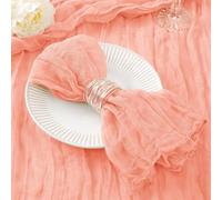 HZLXF1 Confezione da 20 tovaglioli in Garza, tovaglioli di Stoffa, tovaglioli in Garza Adatti for Matrimoni, addii al Nubilato, Compleanni(Coral Pink)