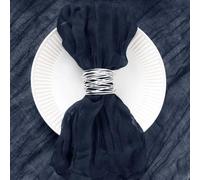 HZLXF1 Confezione da 20 tovaglioli in Garza, tovaglioli di Stoffa, tovaglioli in Garza Adatti for Matrimoni, addii al Nubilato, Compleanni(Navy Blue)