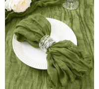 HZLXF1 Confezione da 50 tovaglioli di Garza, tovaglioli di Garza sfusi Adatti for Matrimoni, Feste e cene(Olive Green)