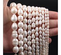 HZLXF1 Perle di Perle d'Acqua Dolce Naturale Perline Irregolari Perline Allentate for Il Fabbricazione dei Gioielli Fai da Te Braccialetto for Collana (Color : Pear, Item Diameter : 4x5mm)