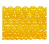 HZLXF1 Perle di Pietra Naturale Agata Gialla Perle sciolte for Il rendimento dei Gioielli Fai da Te Strand Bracciale 4-12 mm (Item Diameter : 8mm About 48 PCS)